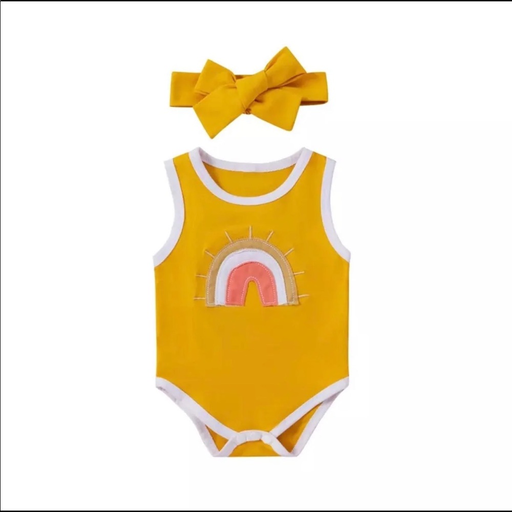NWOT Baby Boutique Rainbow Summer Tank Onesie
